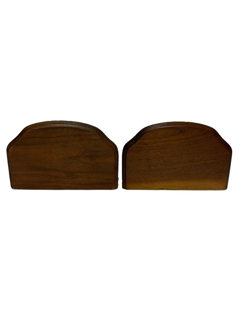 Vintage Wooden Wall Shelves Display 8" Country Cottage Brown Wood Set of 2